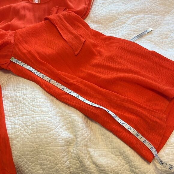 Anthropologie Abbey Belted Crop Wide Leg Jumpsuit Sunset Red Sz 6 Boho Summer - Picture 11 of 14